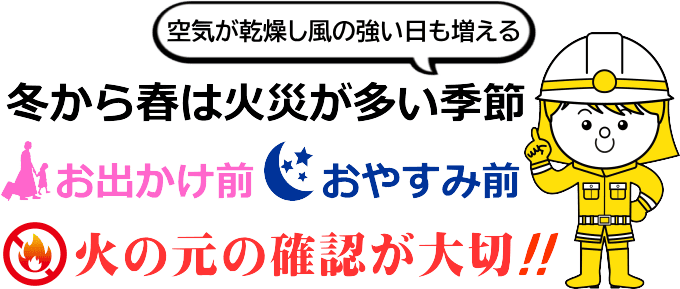 冬から春は火災が多い季節